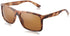 Exess Mens Exess Rectangular Brown Polarized Casual Sunglasses Sunglasses