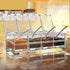 Krishi Kitchen Spice Pots 4 Piece Clear Seasoning Box Storage Container Condiment Jars Seasoning Rack for Kitchen Cooking with Cover and Spoon
