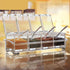 Krishi Kitchen Spice Pots 4 Piece Clear Seasoning Box Storage Container Condiment Jars Seasoning Rack for Kitchen Cooking with Cover and Spoon