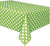 Unique Polka Dot Plastic Tablecloth, Lime Green