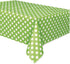 Unique Polka Dot Plastic Tablecloth, Lime Green