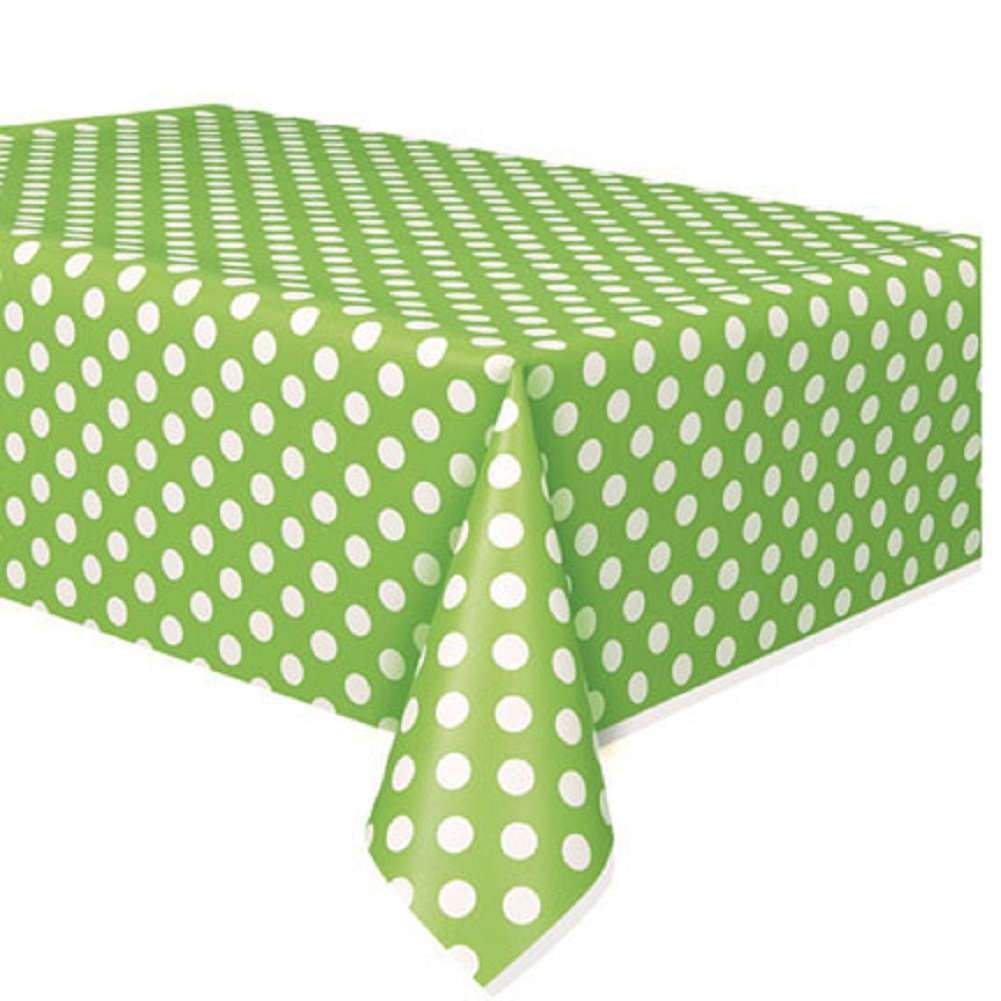 Unique Polka Dot Plastic Tablecloth, Lime Green – Safqqa Egypt