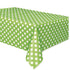 Unique Polka Dot Plastic Tablecloth, Lime Green