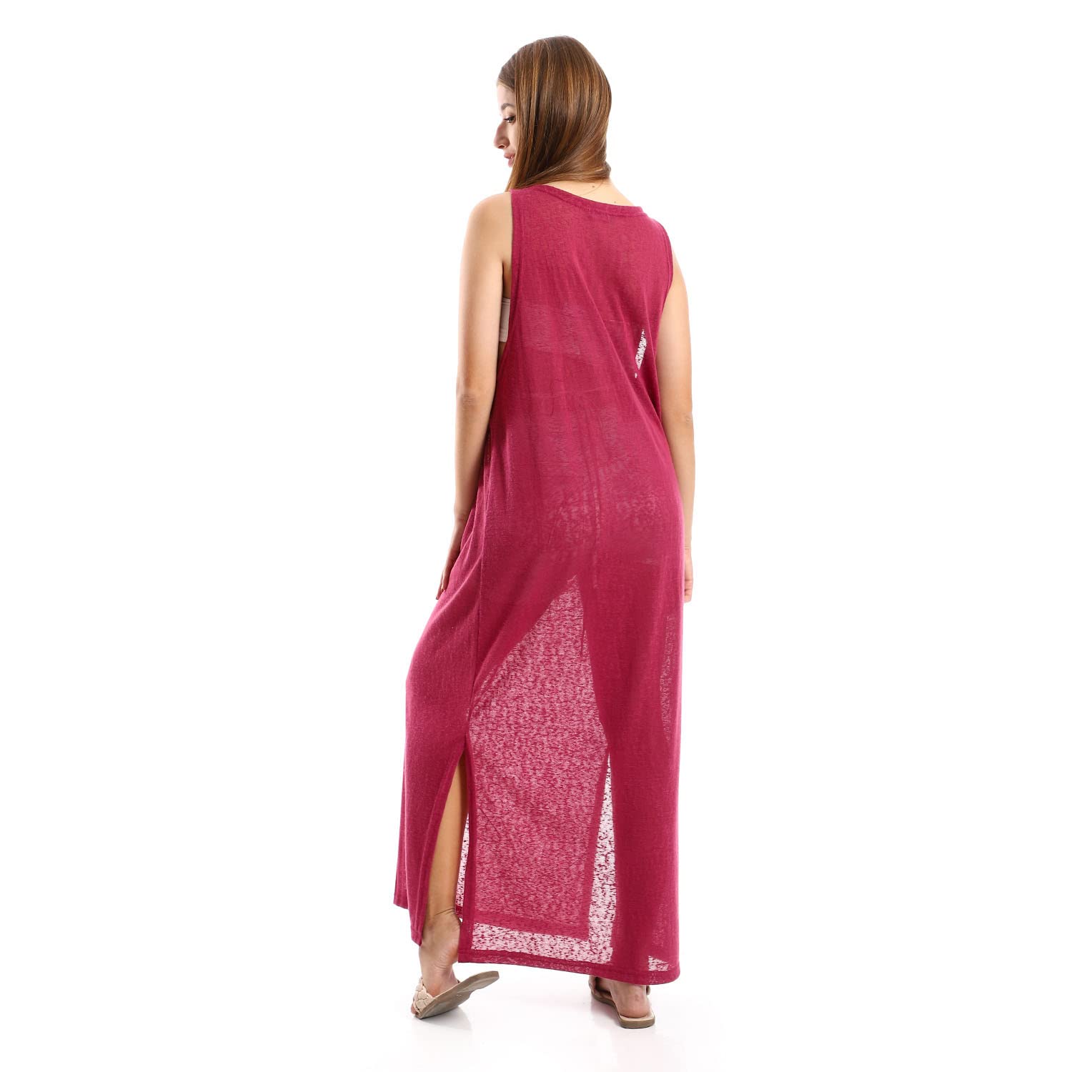JAMILA Outer dress with a round neckline and side opening for women from Jamila, outerwear.