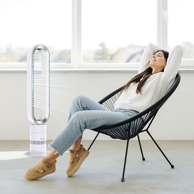 مبرد هواء ذكي من ماركة-علبه تالفه Green Lion بشاشة لمس LCD لون أبيض – Safqqa Egypt