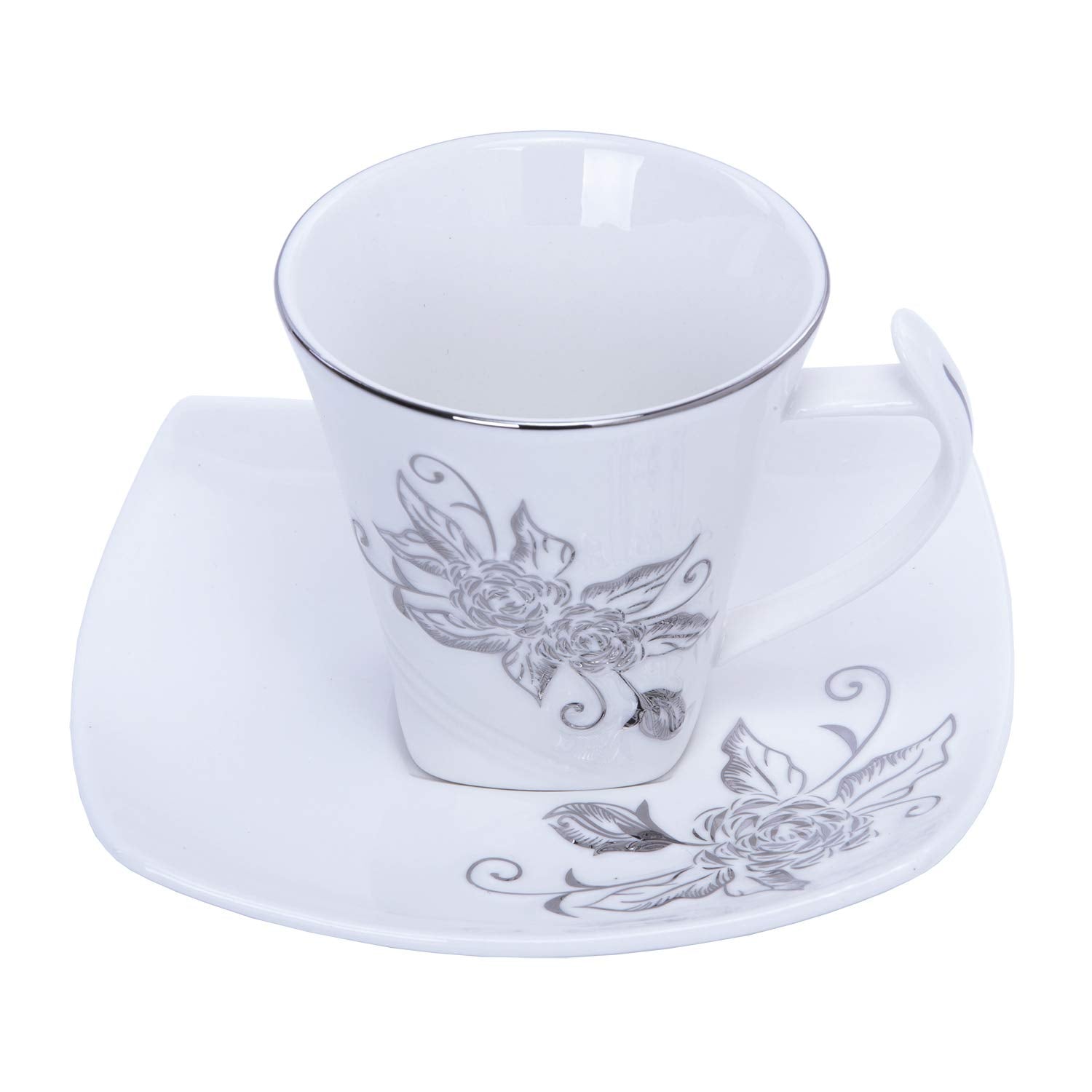 طقم أكواب وصحون من رويالفورد مكون من ١٢ قطعة، مثالي لتقديم الشاي أو القهوة بأناقة. مصنوع من خامات عالية الجودة، يوفر كل كوب وصحن متانة ولمسة نهائية ناعمة