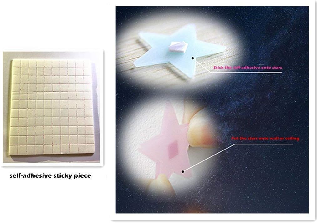 Other Glow in the dark plastic star stickers for children's bedrooms and parties, 300 pieces, multi-colored