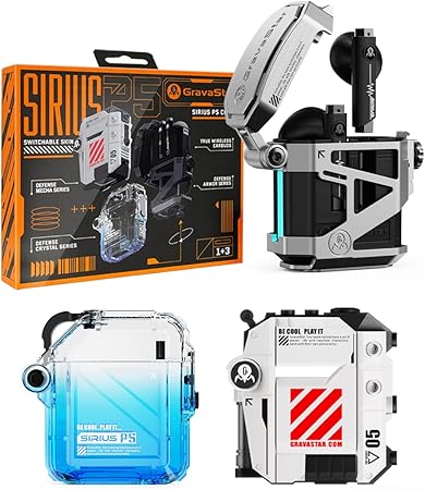 سماعات لاسلكية Gravastar SIRIUS P5 True Wireless Earbuds – صوت قوي وتصميم مستقبلي مميز