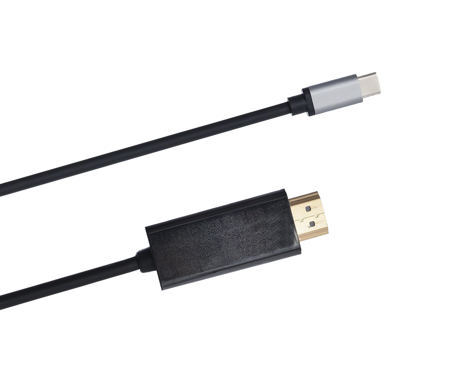محول نحاسي مع كابل نوع C إلى HDMI للاتصال 1.5 م - أسود