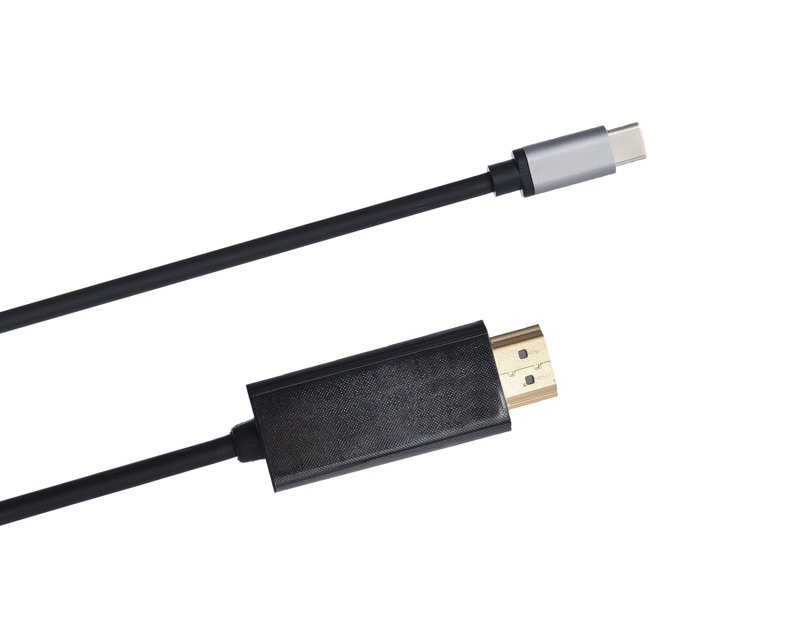 محول نحاسي مع كابل نوع C إلى HDMI للاتصال 1.5 م - أسود