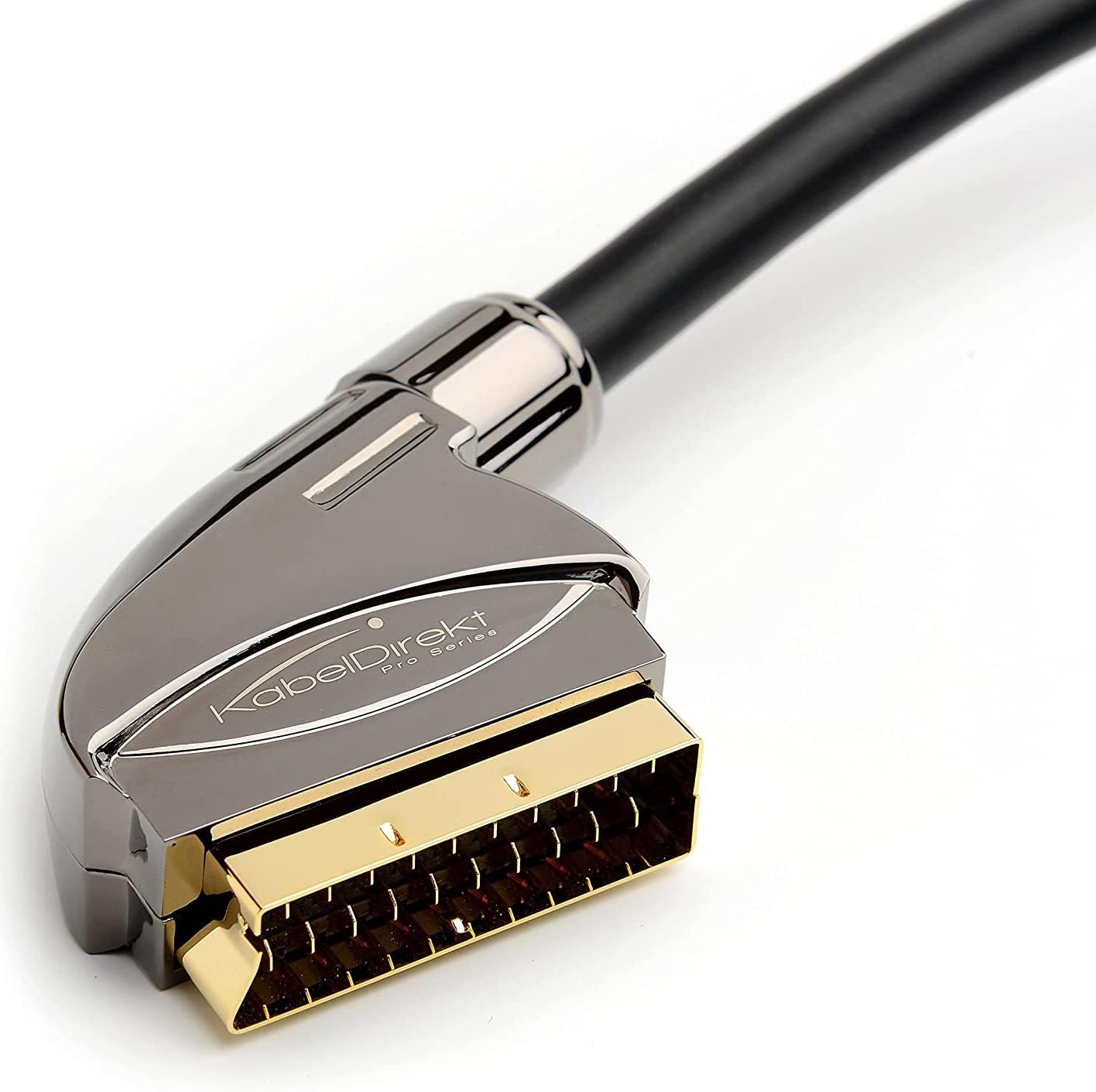 KabelDirekt – 3m SCART cable (21-pin, multiple shieldings, precision connector, full HD) PRO Series