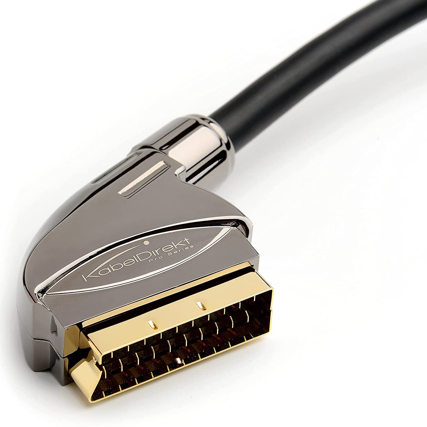 KabelDirekt – 3m SCART cable (21-pin, multiple shieldings, precision connector, full HD) PRO Series