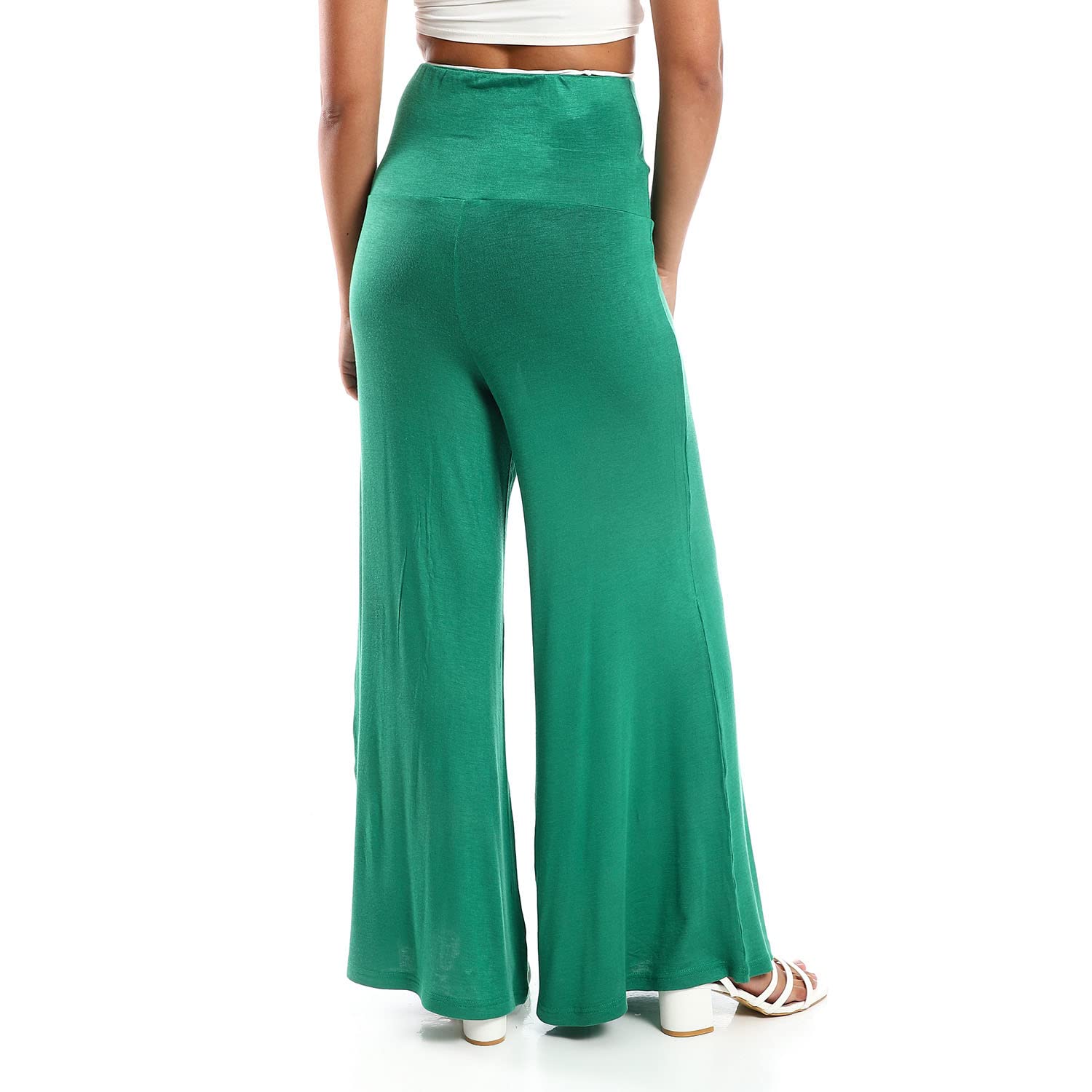 JAMILA Women Solid Pattern Flare Fit Pants - Safqqa Egypt
