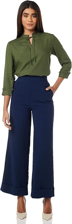 Symbol Women’s Blouses Solid Regular Fit Top – Safqqa Egypt
