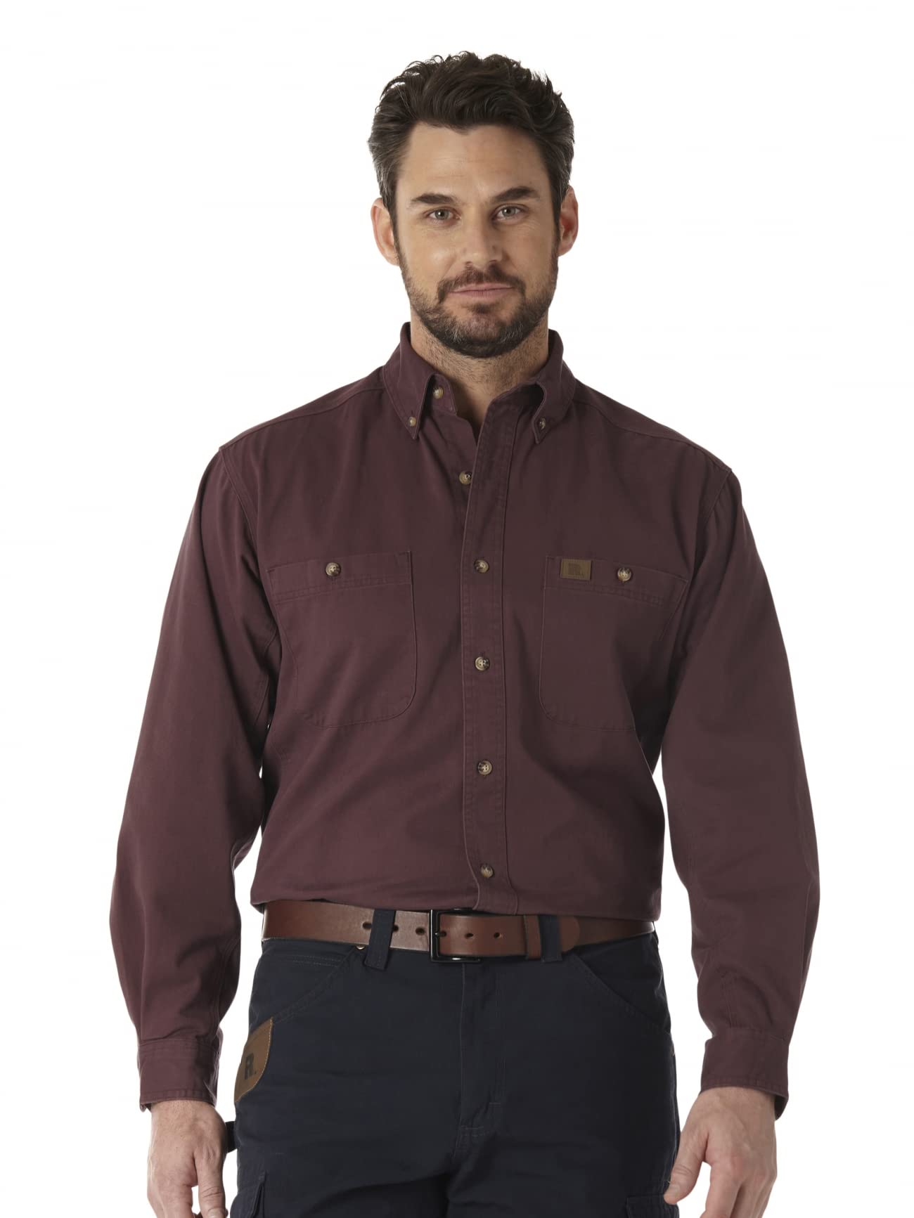 Wrangler Men’s Logger Twill Long Sleeve Workshirt