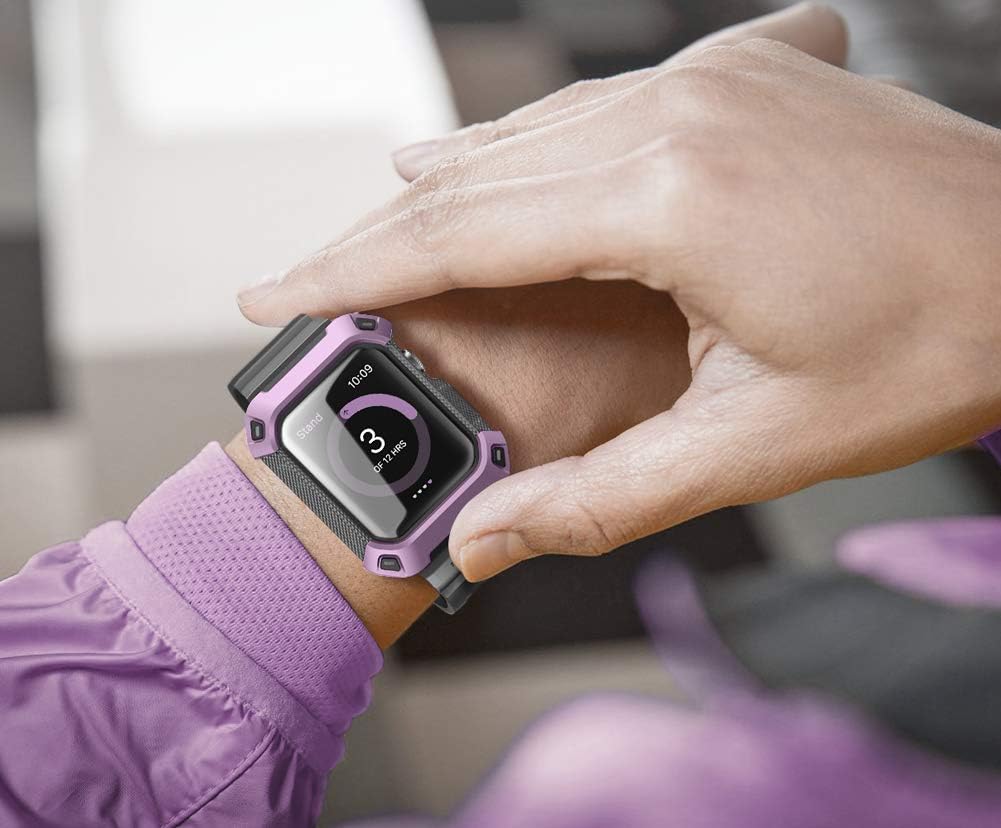 Supcase  series case designed for apple watch 3 [42mm], rugged protective case with strap bands for apple watch series 3/2/1