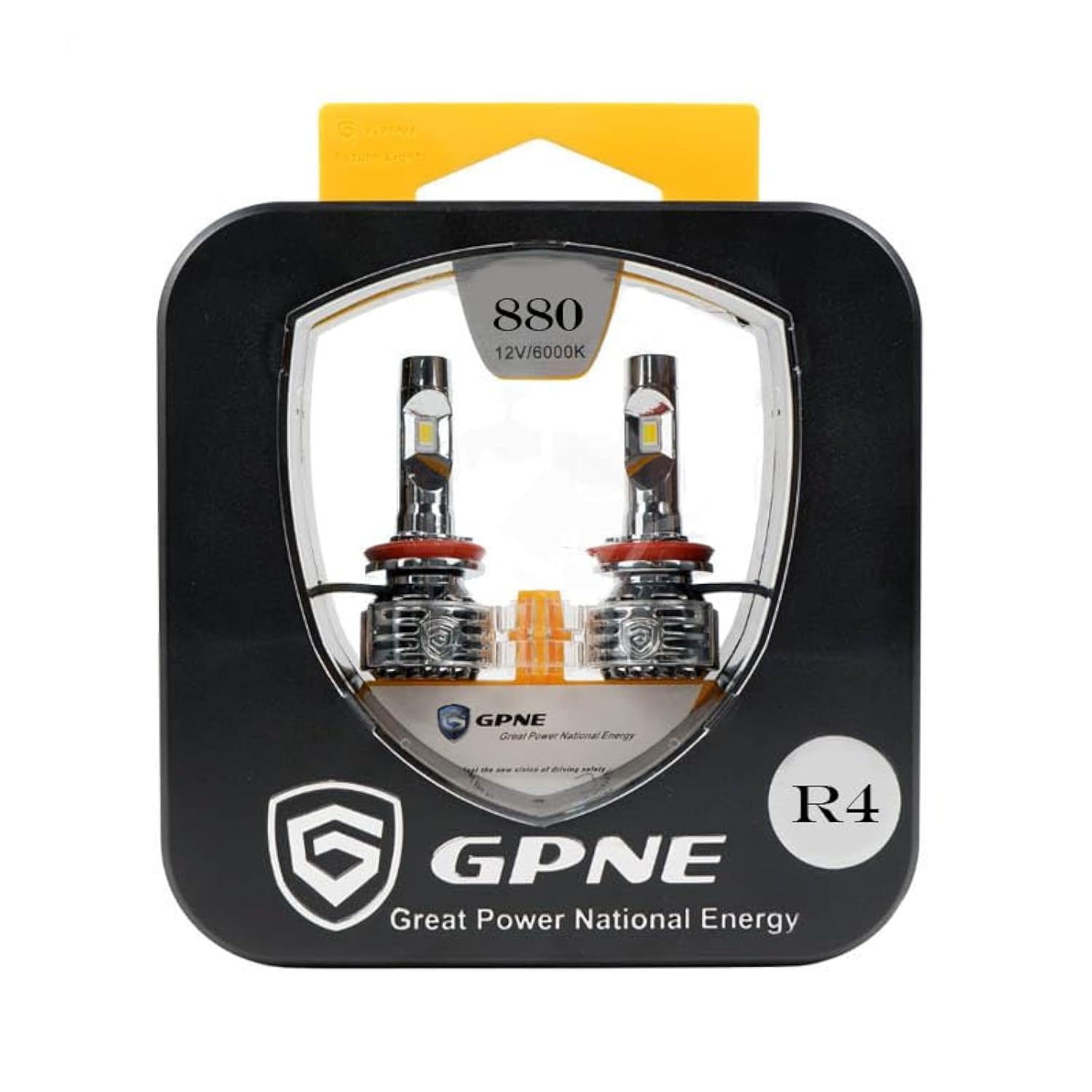 طقم إضاءة LED للسيارة من GBNE موديل R4 880 – إضاءة فائقة القوة – علبة تالفة (المنتج يعمل بكفاءة تامة)