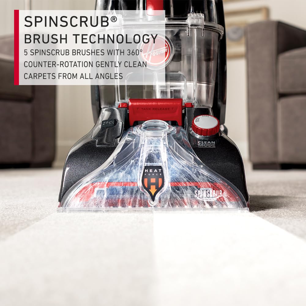 Hoover Carpet & Floor Cleaner Power Scrub Elite with Quick dry and Spin Scrub technology 1200W  CWGDH012- Used AND Without Liquid - Have Scratches