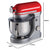Ariete 1589 Moderna Planetary Mixer, 1600 Watts, 11 speeds, 5.5 Litres, 3 accessories for kneading, mixing and whipping. Red
