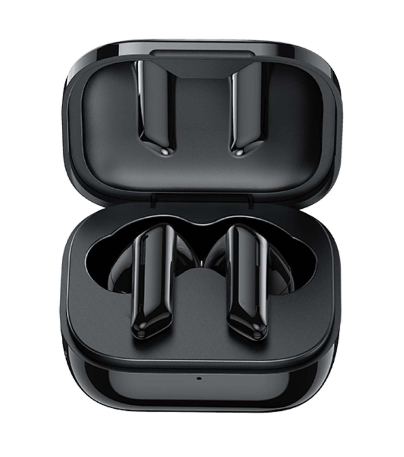  مرر المؤشر فوق الصورة لتكبيرها سماعات داخل الأذن ميني 5.0 لاسلكية متوافقة مع البلوتوث ميكروفون تحكم باللمس بدون يدين - لون اسود في الداخل