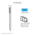 HP Pen Stylus with Pressure Sensitivity for Windows Pen Enabled Laptops, 18-Month Battery Life Precision Function Buttons Premium - Silver