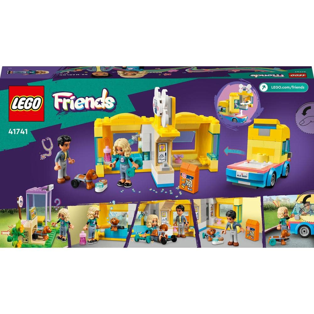 مجموعة ألعاب البناء LEGO® Friends Dog Rescue Van 41741 (300 قطعة) 