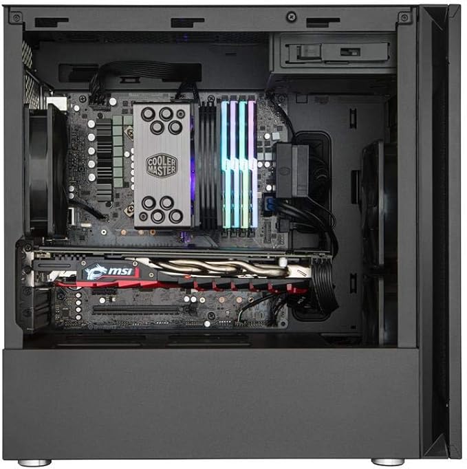 صندوق كمبيوتر من Cooler Master مصمم لتوفير المتانة، التبريد الفعال، ومظهر أنيق لإعداد جهاز الكمبيوتر الخاص بك.