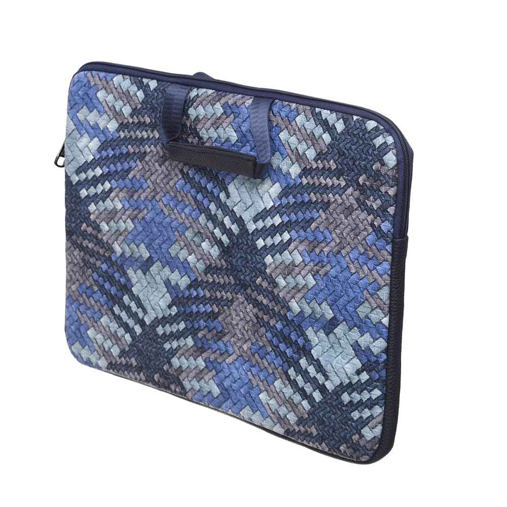 Dragon Leather Slim Protective Laptop Sleeve Case Snake Skin Design With Zipper Pocket And Fabric Handle 40x30 CM - Multi Color - Safqqa Egypt
