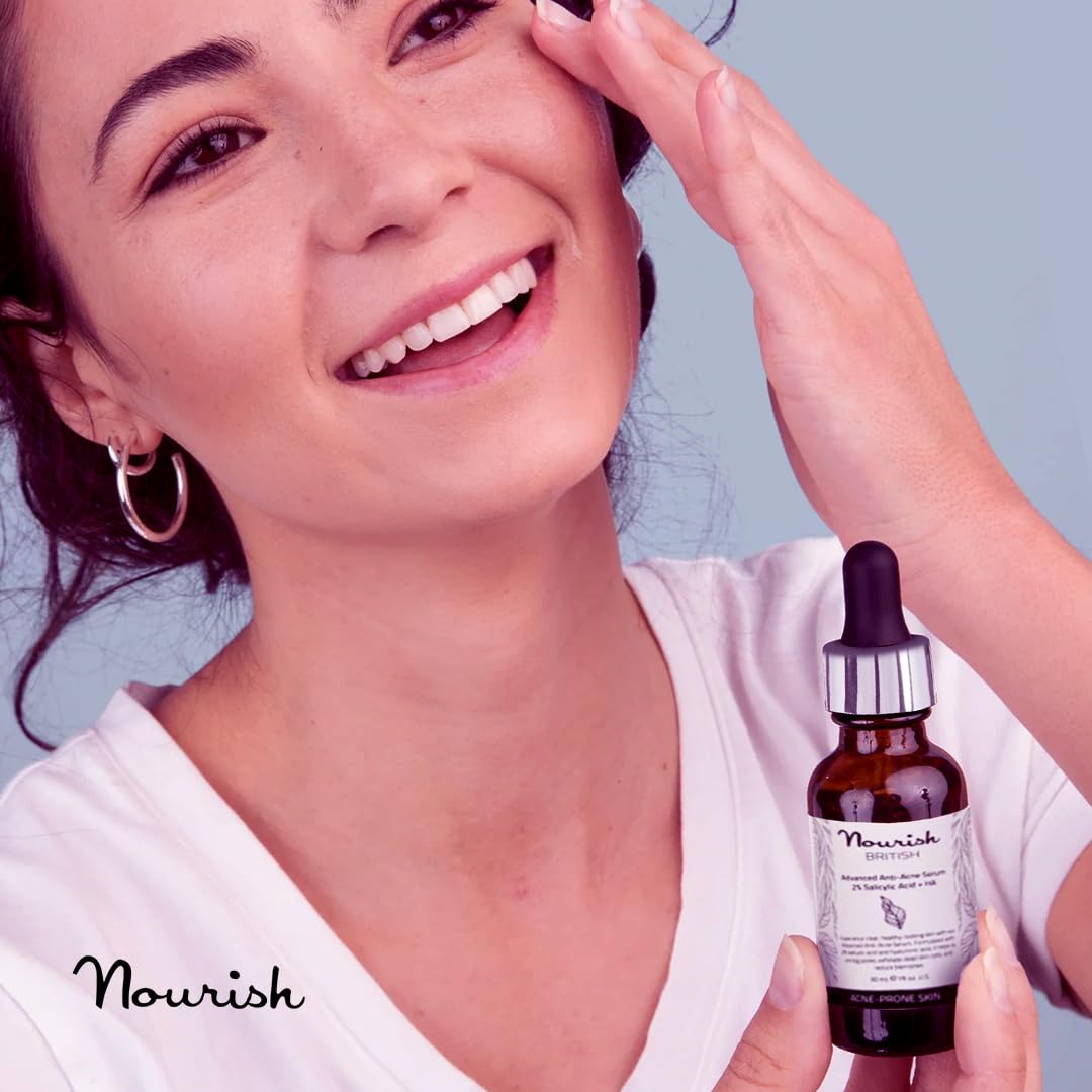 Nourish British Advanced Anti-Acne Serum 2% Salicylic Acid + HA 30ml - Safqqa Egypt