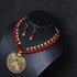 Shining Diva Fashion Women Antique Necklace Jewellery Set Red