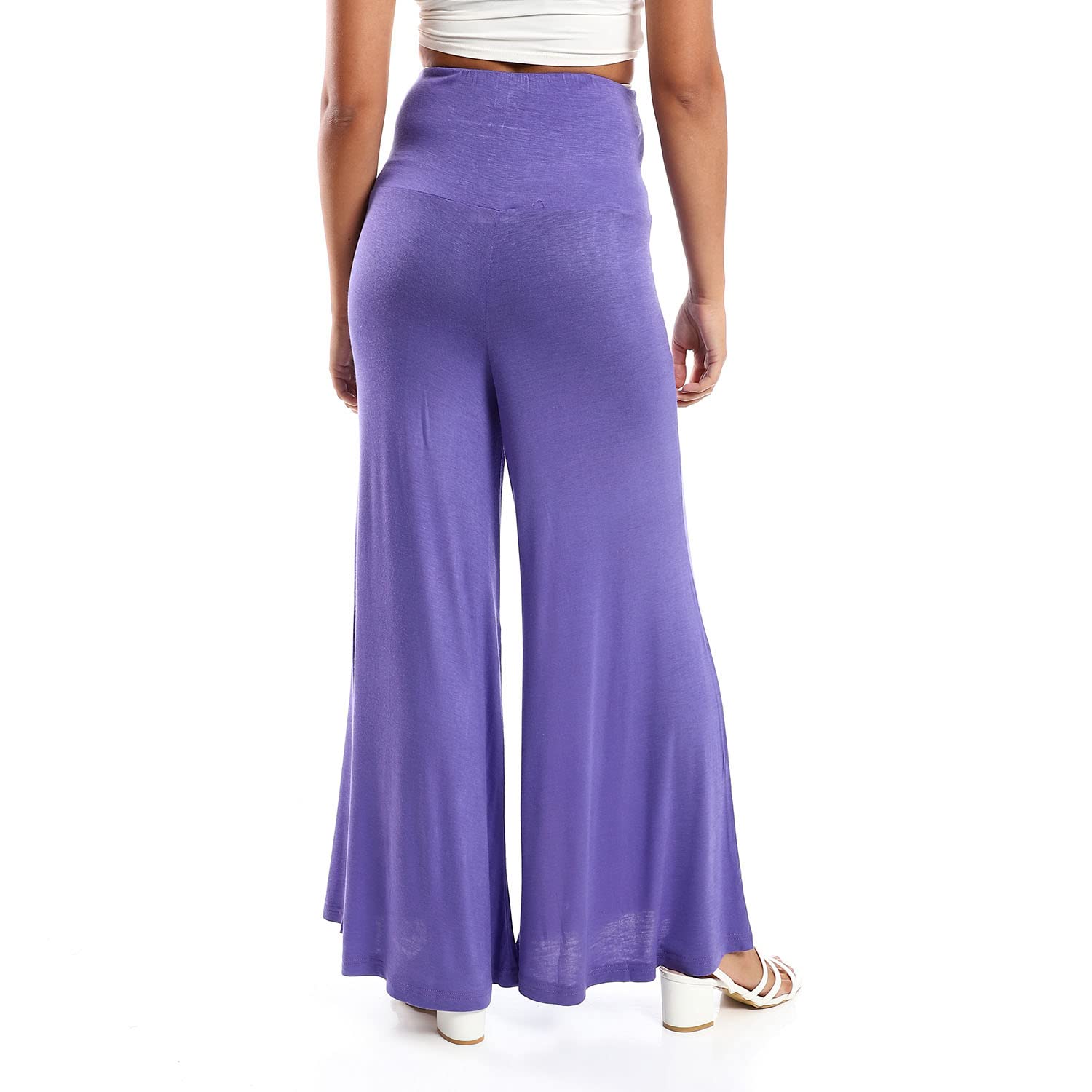 JAMILA Women Solid Pattern Flare Fit Pants - Safqqa Egypt