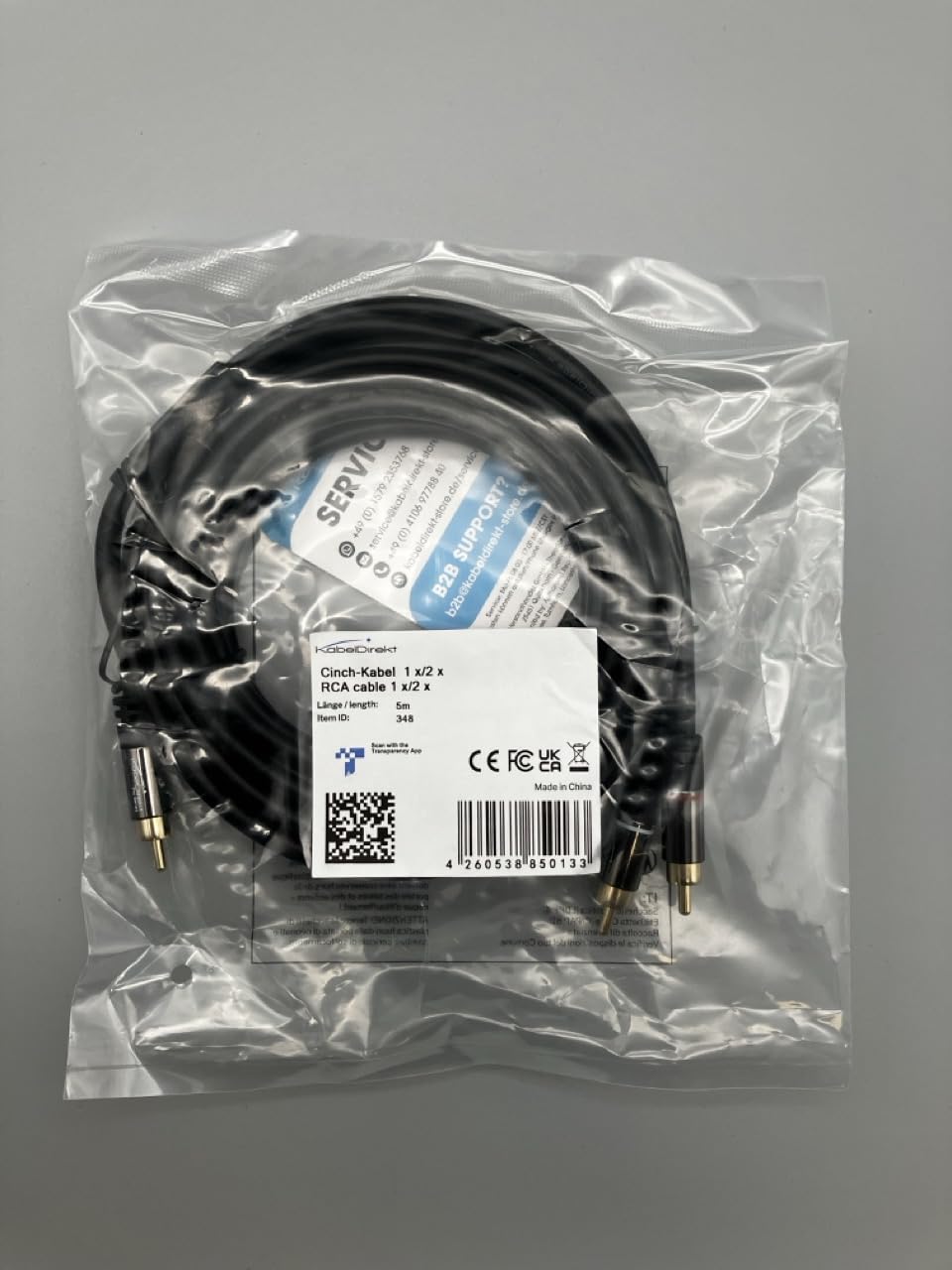 كابل 5 متر RCA Y من دايركت وكابل صوت ستيريو 1 الى 2 محوري ذكر - تناظري او رقمي محول لمضخم مكبر الصوت هاي فاي والمسرح المنزلي بلو- راي جهاز استقبال اسود – Safqqa Egypt