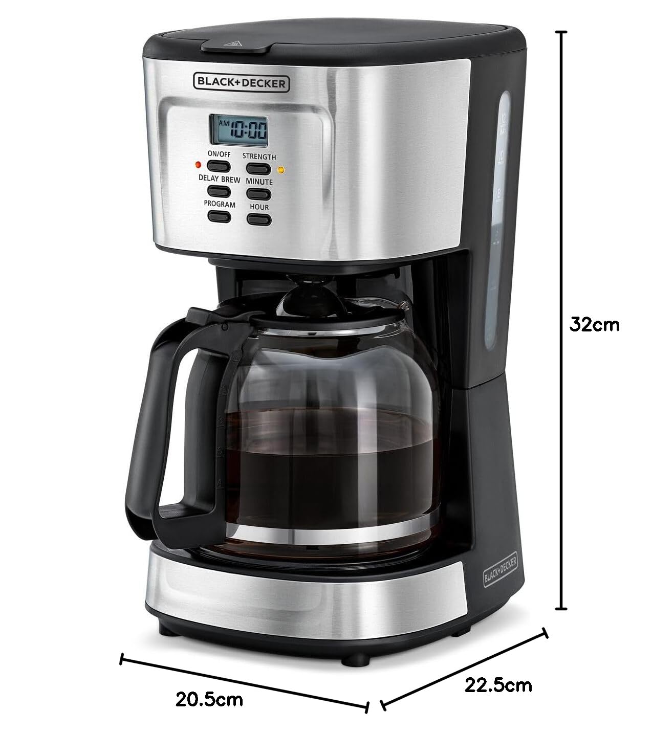 Black & Decker DCM85-B5 900W Programmable Coffee Maker with LCD Display, 900 W- Have Scratches