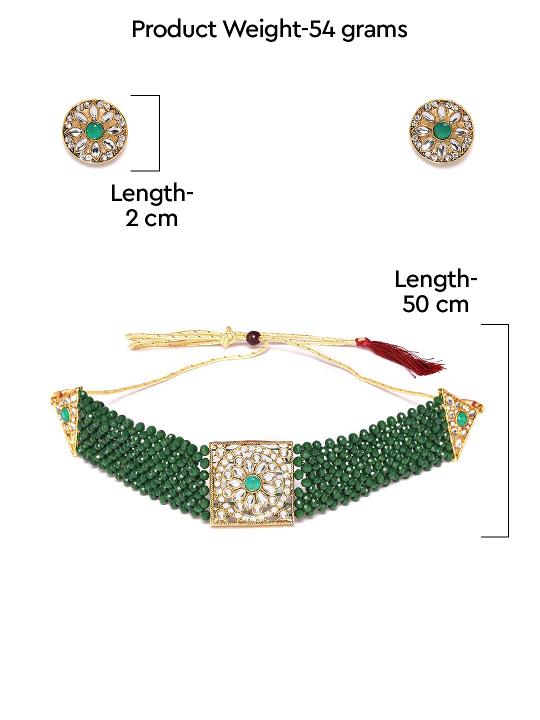 ZAVERI PEARLS Jewellery Set For Women (Golden)