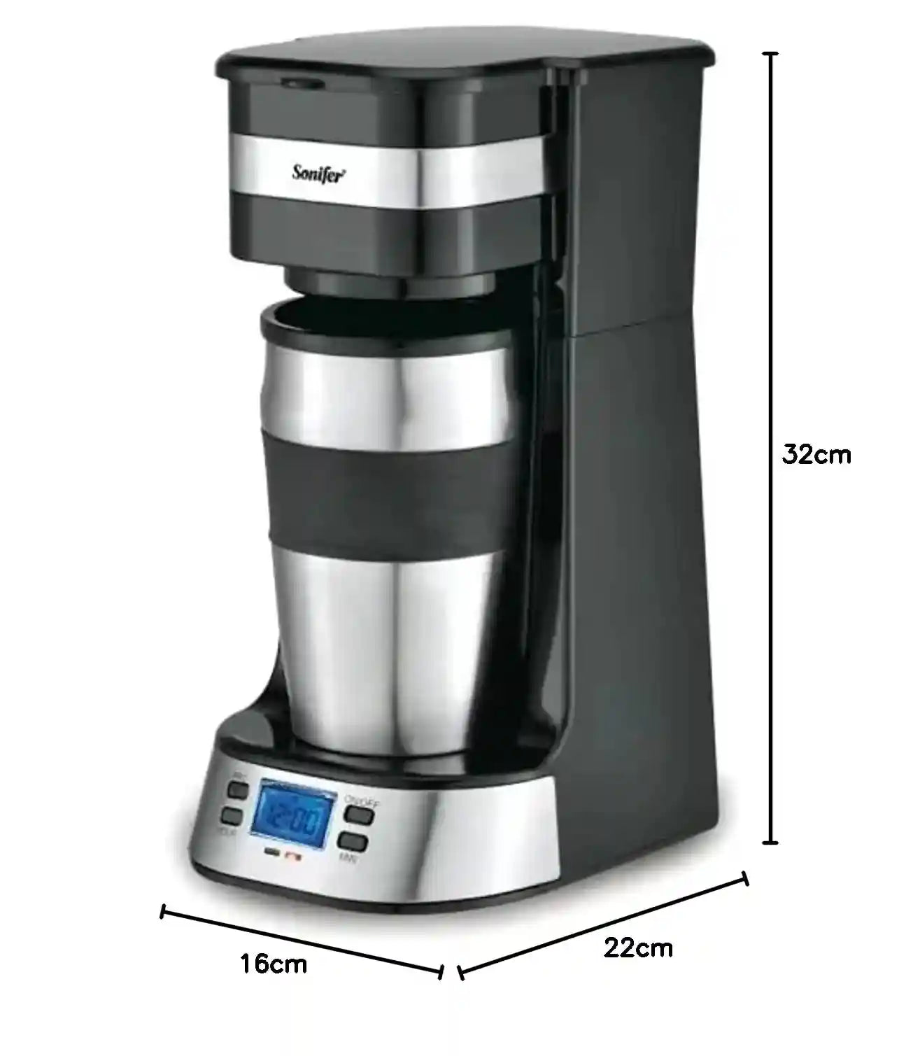 Sonifer SF-3566 New Home Appliance Small LCD Display Smart Fully Automatic Single Cup Electric Dripper Coffee Maker