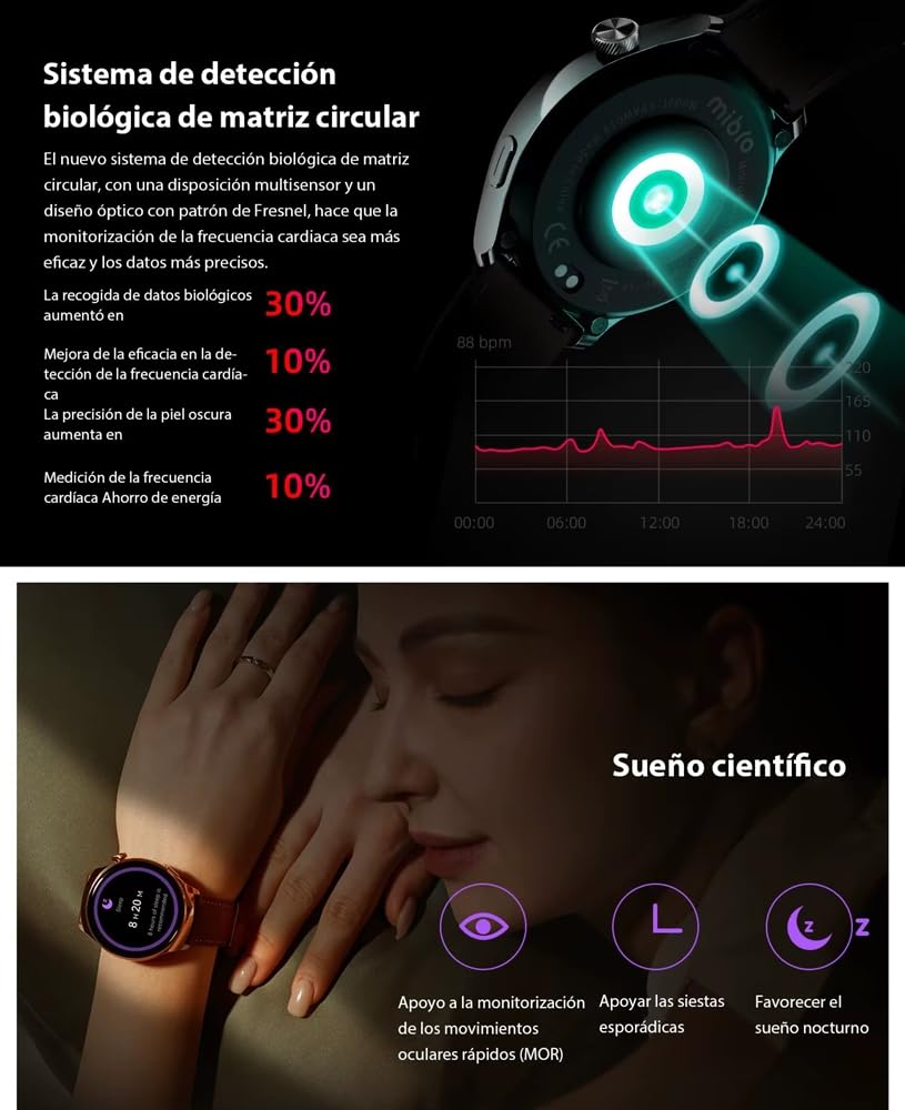 ساعة ذكية Mibro Lite 3 Pro بشاشة AMOLED 1.32" مع GPS ومكالمات بلوتوث و150 وضع رياضي