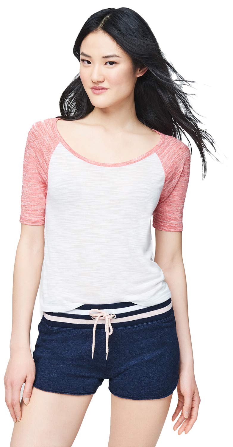 تي شيرت رياضي نسائي بأكمام قصيرة راجلان وظهر مفتوح من AEROPOSTALE