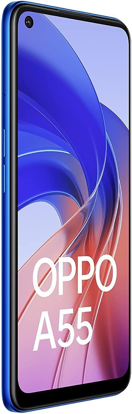 OPPO A55 ثنائي الشريحة 4 جيجا بايت رام + 64 جيجا بايت روم (6.5 بوصة) (4G) - أزرق قوس قزح (الإصدار العالمي) 