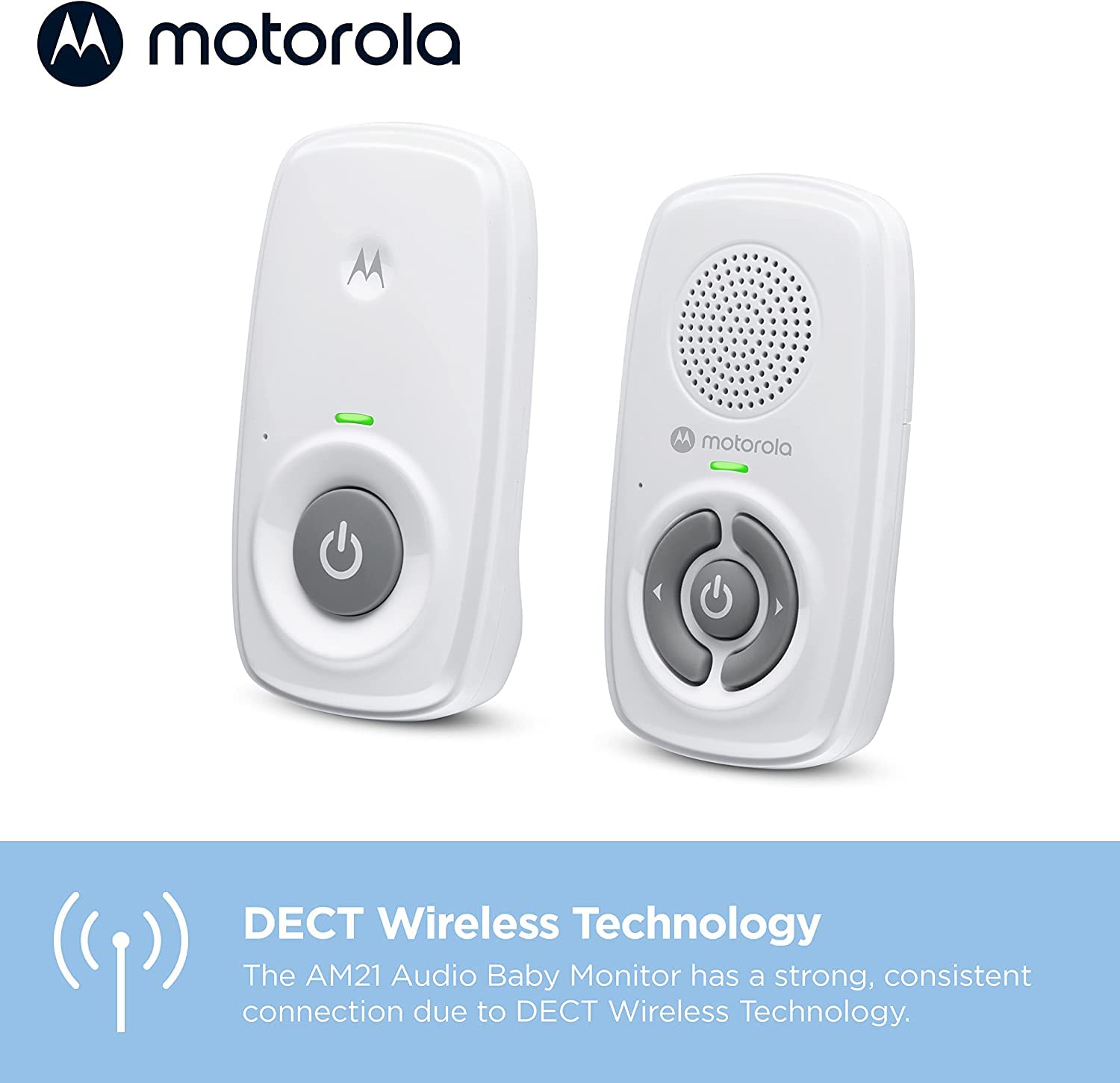 Motorola Nursery Digital Audio Baby Monitor – High Sensitivity Microphone for Infants & Kids