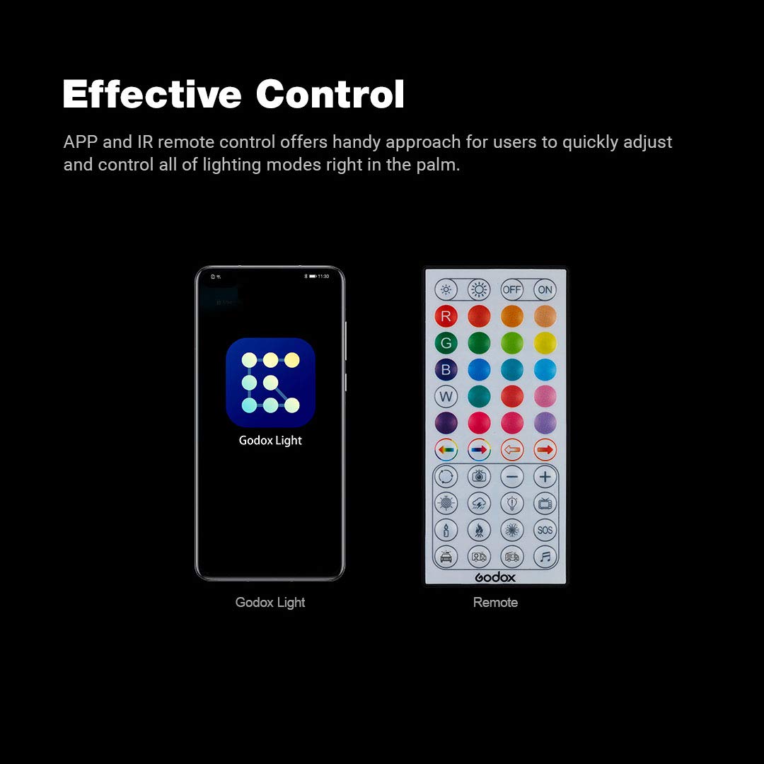 Godox CL-10 LED Webcasting Ambient Light – RGB Streaming Light with 36,000 Colors & 39 Effects