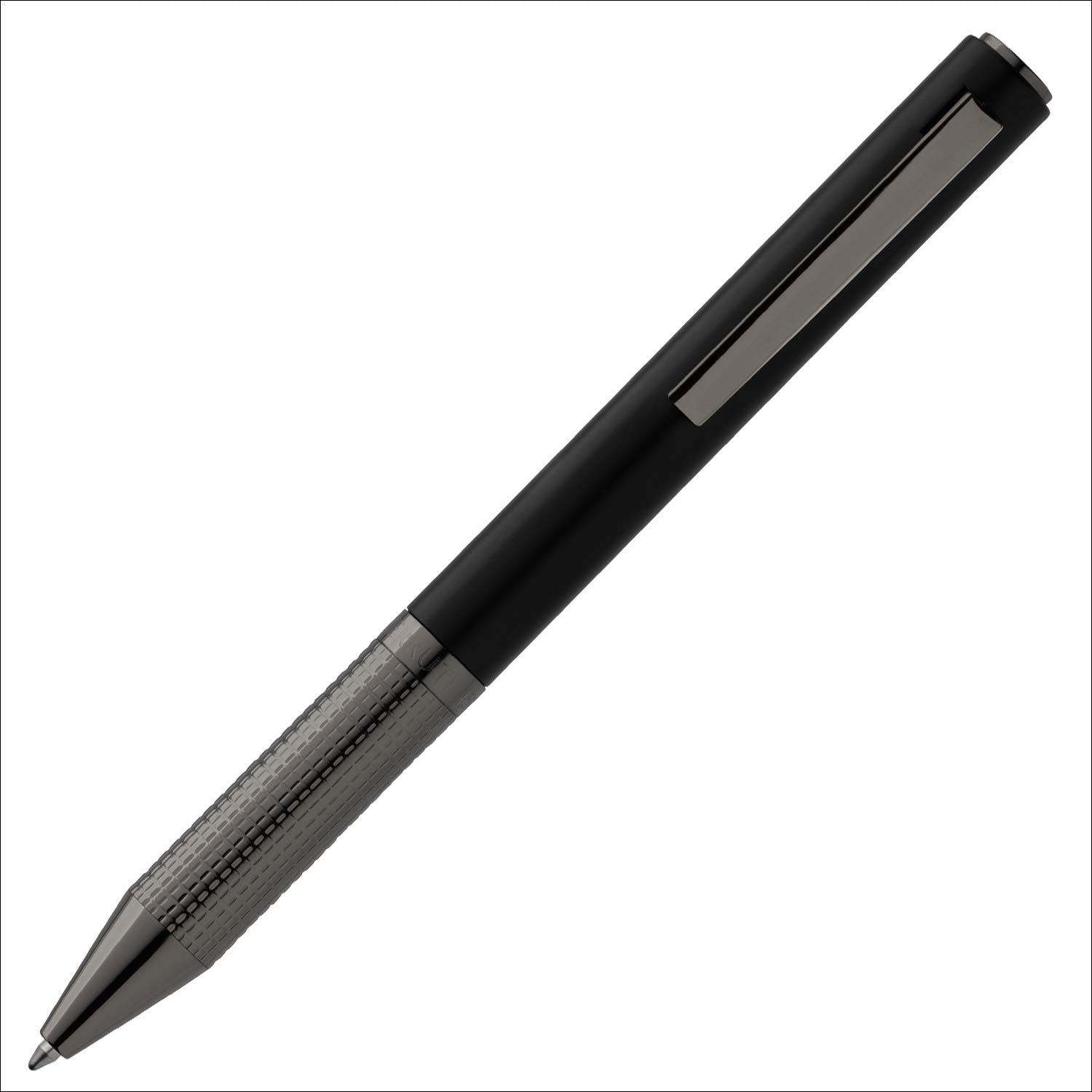 Cerruti 1881 Ballpoint Pen IRVING Black | Writing Instrument With Black Matt Finish And Chrome-Plated Fittings | Blue Ink Color