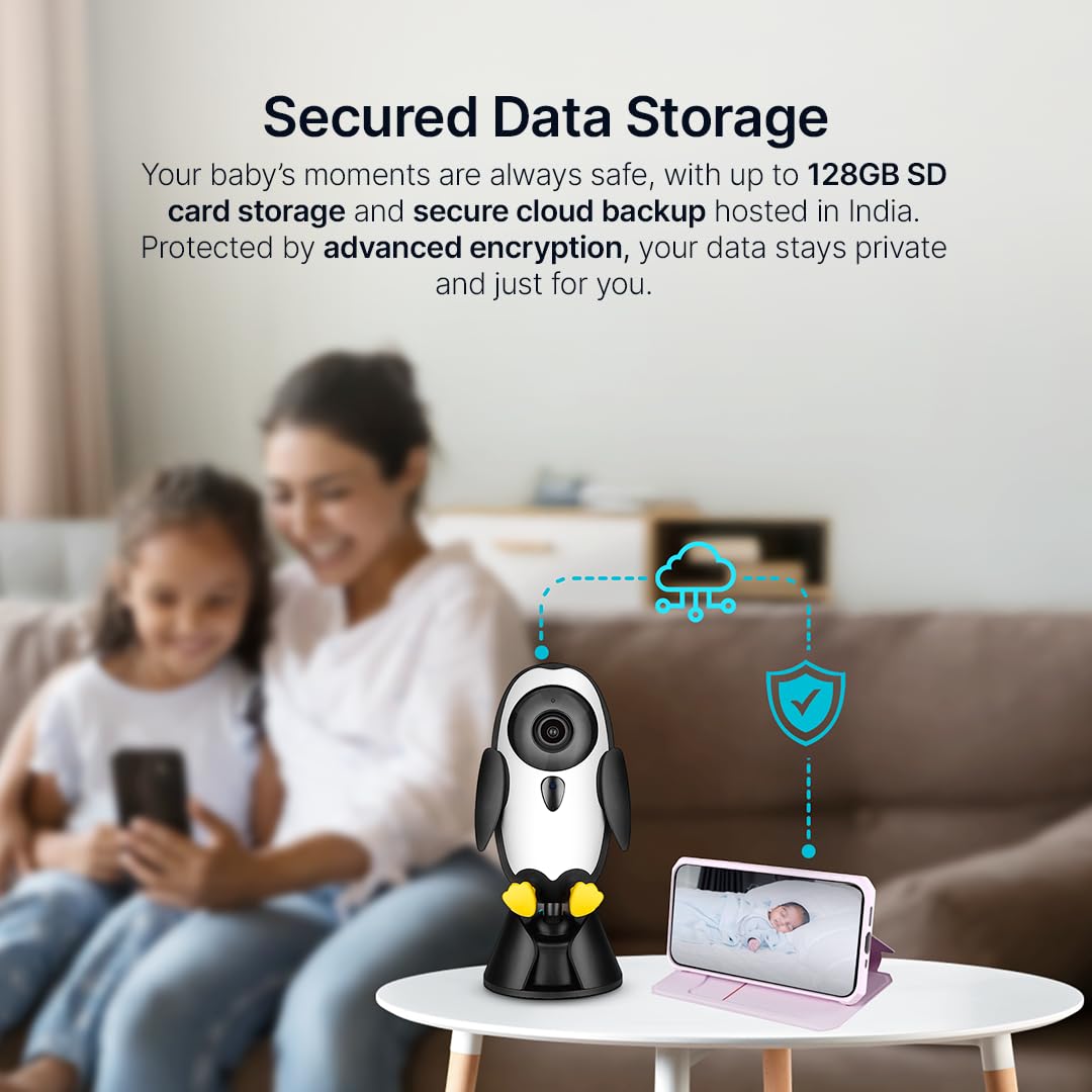 Qubo Smart Baby Camera – 1080P HD WiFi Monitor with Cry Alert & Two-Way Audio