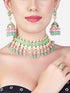 طقم مجوهرات نسائي من ماركة ZAVERI PEARLS موديل ZPFK13538 بتصميم ميناكاري 