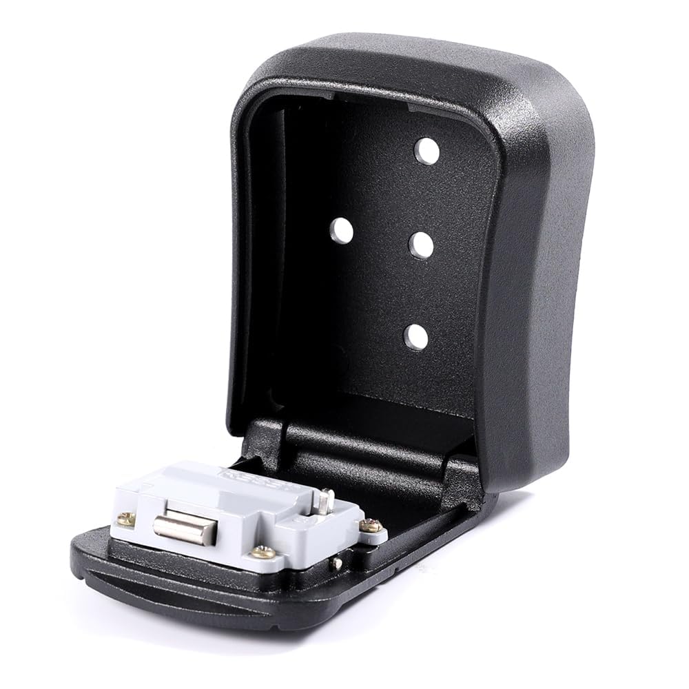 صندوق مفاتيح معدني للتثبيت على الحائط، مزود بحماية بكلمة مرور مكونة من 4 أرقام، مقاوم للماء لتخزين المفاتيح بأمان