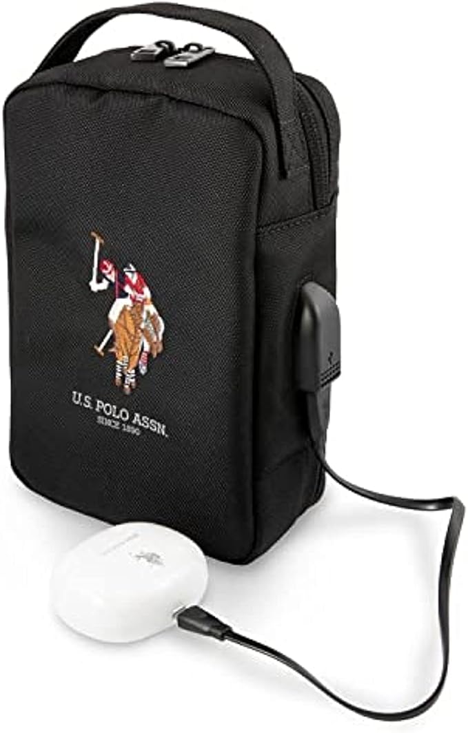 U.S.Polo Assn. Nylon Tablet Bag for Electronic Accessories - Black