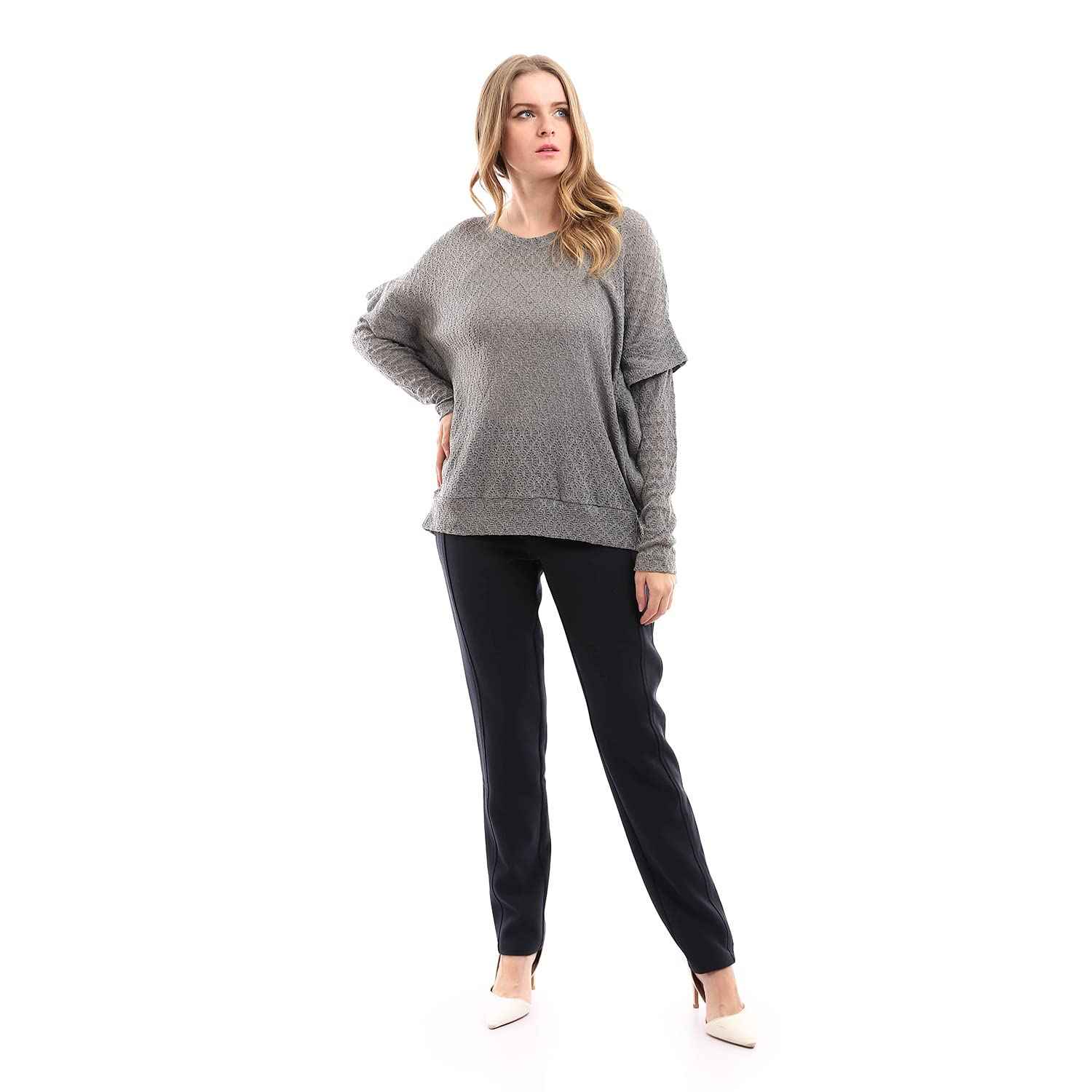 ESLA Womens Blouses S5716456 Long-Sleeved Plain Top - Safqqa Egypt