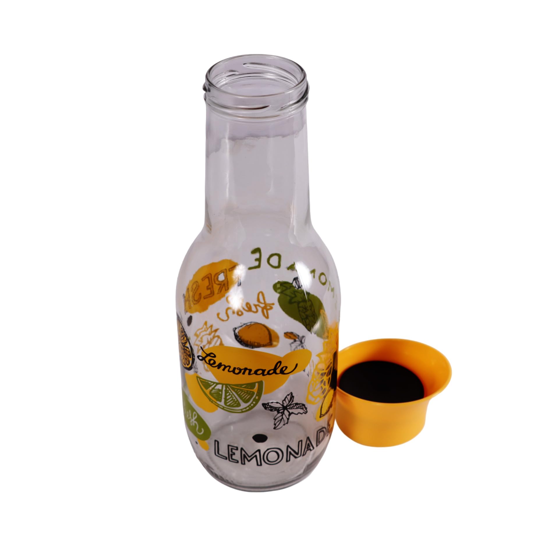 زجاجة مياه مزخرفة هيرفين بسعة 1 لتر هو حل أنيق وعملي لتقديم المشروبات. مصنوع من الزجاج عالي الجودة في تركيا