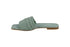 Pixi Faux Suede Square-Toe Gathered Strap Slide Slippers for Women