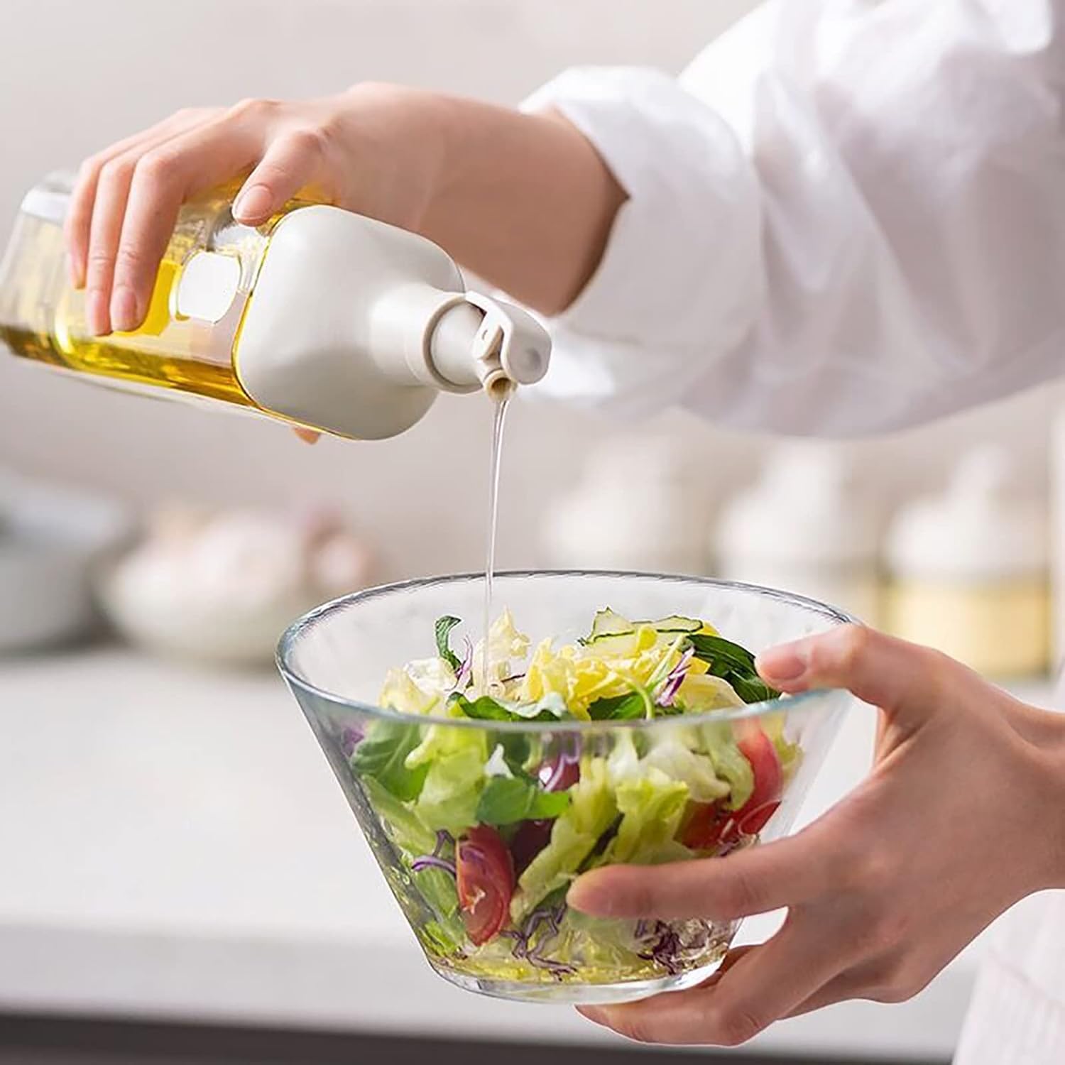 "Uniquely Beauty and Performance! 550ml Jumbo Oil Vinegar Bottle with Airtight Seal - Exclusive at (JUST.FOR.U.STORE床)"