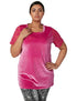Splash Plain Dotted Sheer Short Sleeves Round Neck Blouses For Womens - Safqqa Egypt